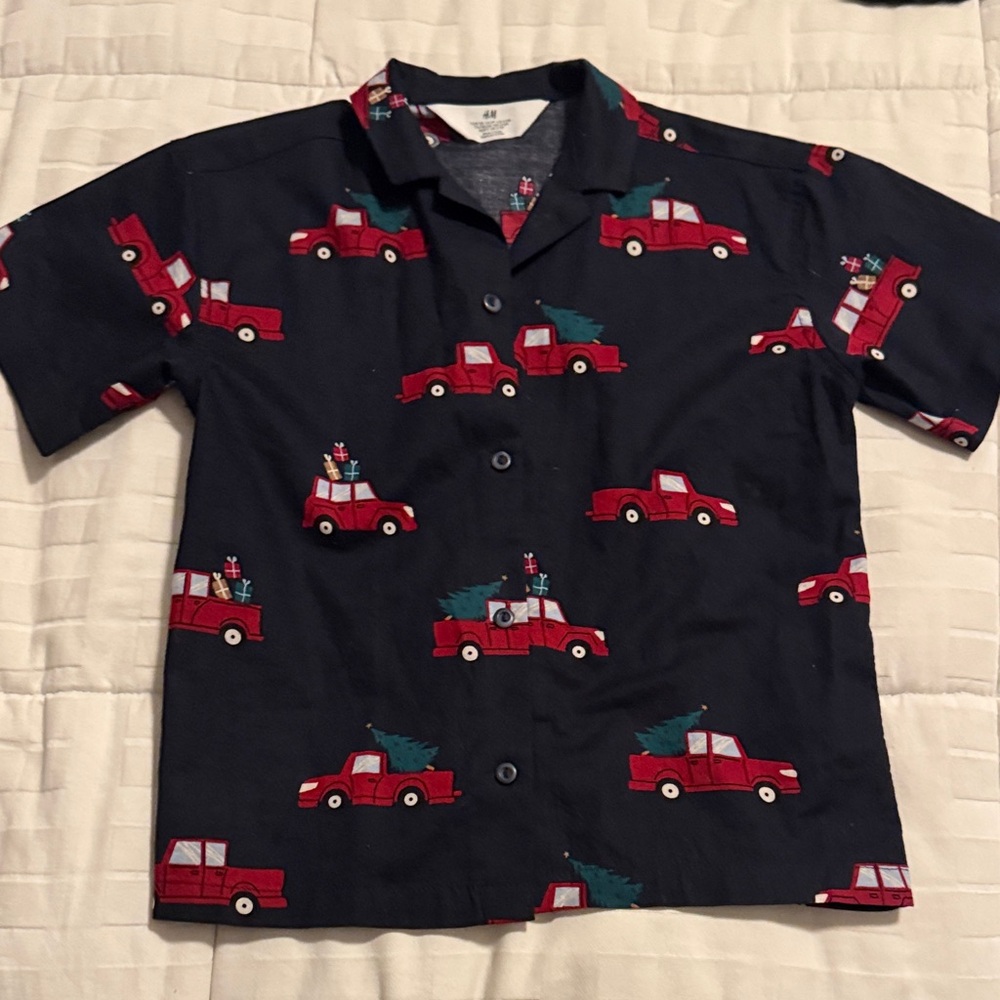 H&M Kids' Black Shirt with Red Truck Print